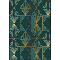 Vloerkleed – Geometrisch rhombus patroon – Polyester, machine wasbaar, voor woningdecoratie