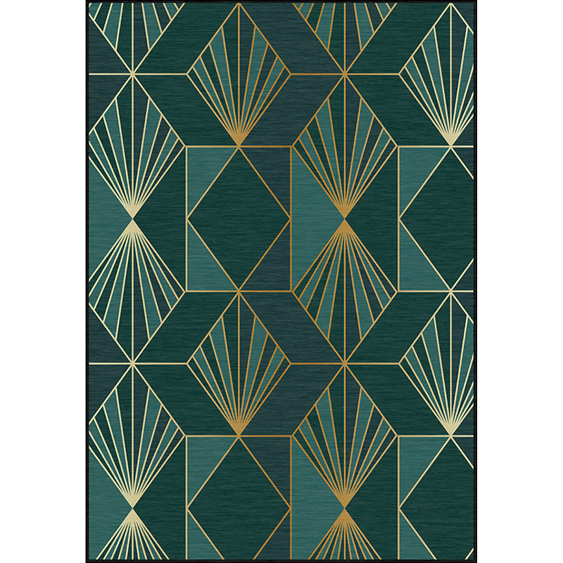 Vloerkleed – Geometrisch rhombus patroon – Polyester, machine wasbaar, voor woningdecoratie