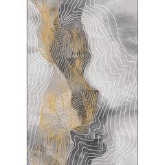 Tapijt – Modern abstract patroon – Polyester, machinewasbaar, anti-slip achterkant
