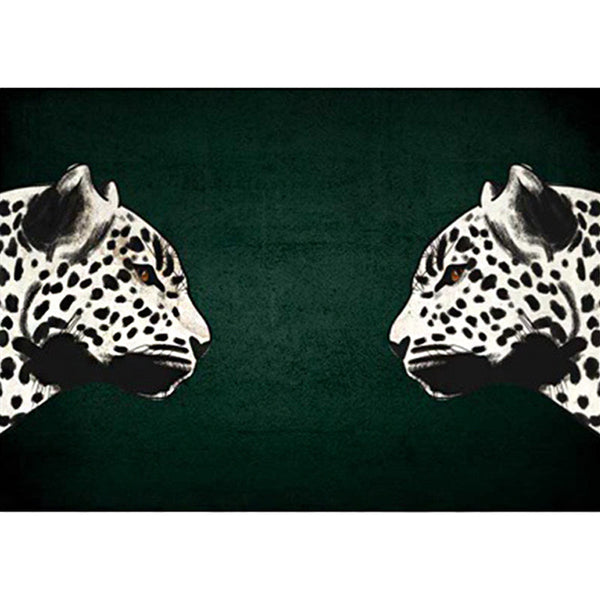 Tapijt met funky cheetah patroon – Wasbaar en anti-slip – Polyester voor woonkamer