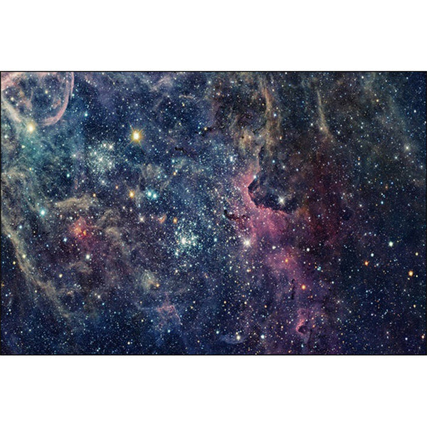 Vloerkleed voor woonkamer – Antislip, Galaxy Print – Polyester, geschikt voor binnen en buiten
