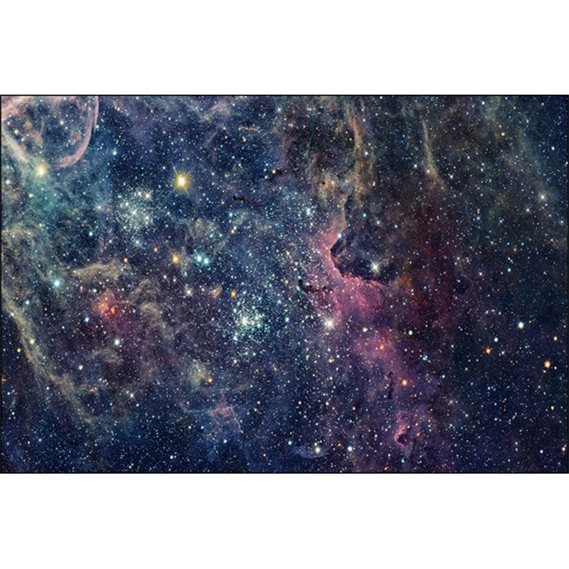 Vloerkleed voor woonkamer – Antislip, Galaxy Print – Polyester, geschikt voor binnen en buiten