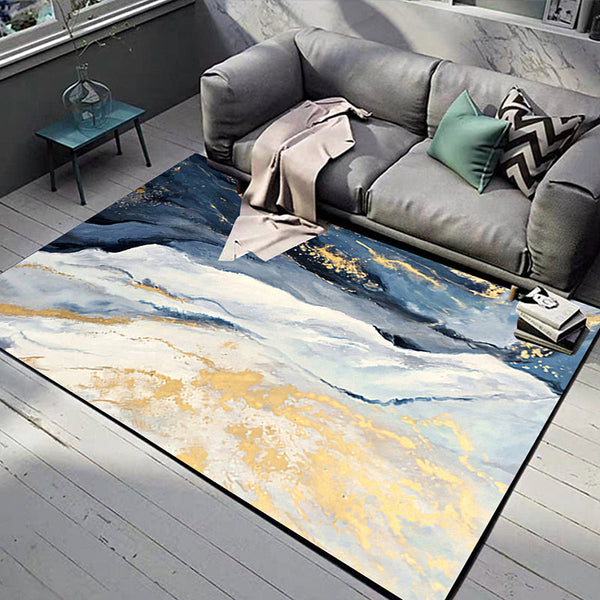 Slaapkamer tapijt – Modern abstract ontwerp – Wolkenpatroon, polyester, anti-slip, wasbaar