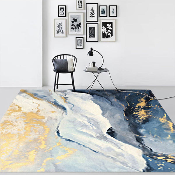 Slaapkamer tapijt – Modern abstract ontwerp – Wolkenpatroon, polyester, anti-slip, wasbaar