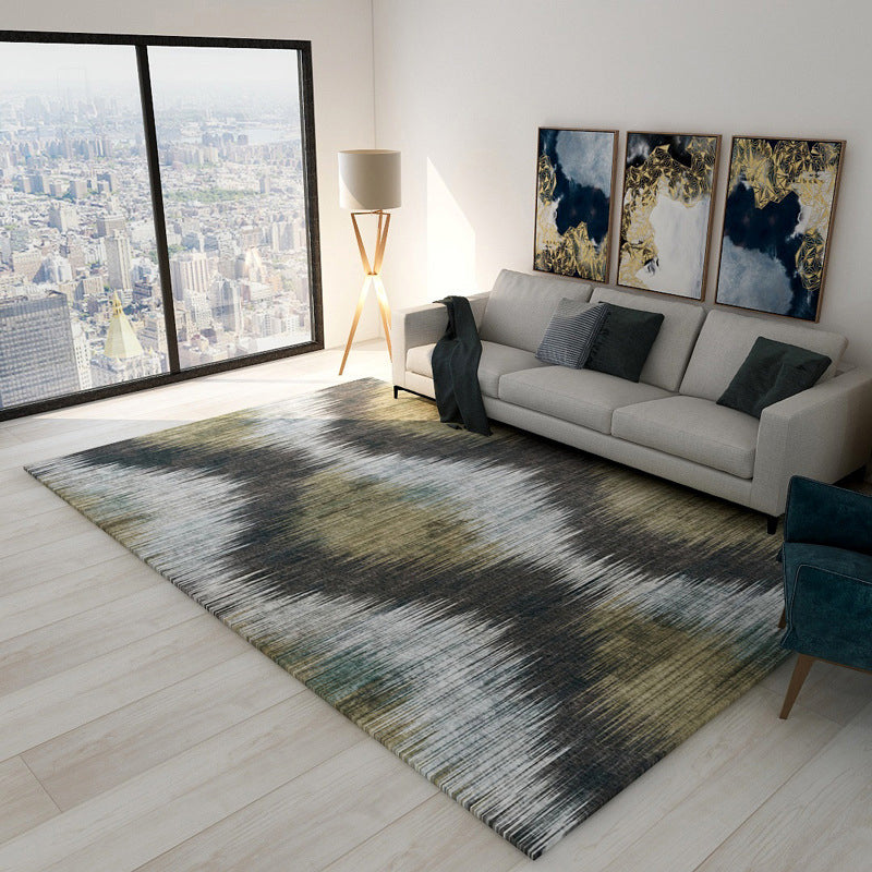 Woonkamer Tapijt – Abstracte Streepprint – Polyester, Huisdiervriendelijk, Gebiedtapijt