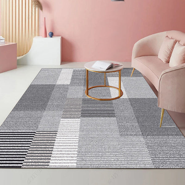 Tapijt – Modernistisch gestreept patroon – Wasbaar, huisdiervriendelijk, polyester, niet-slip achterkant