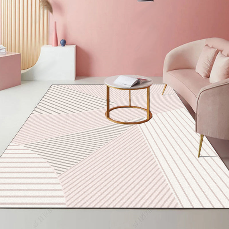 Tapijt – Modernistisch gestreept patroon – Wasbaar, huisdiervriendelijk, polyester, niet-slip achterkant