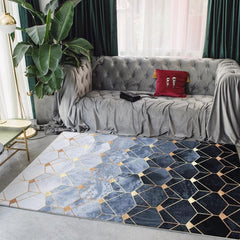 Geometrisch tapijt – Modern zeshoekpatroon – Polyester, machinewasbaar