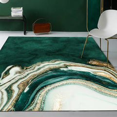 Tapijt – Modern abstract marmerpatroon – Wasbaar polyester gebiedsru rug