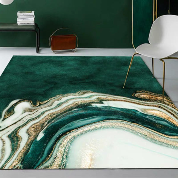 Tapijt – Modern abstract marmerpatroon – Wasbaar polyester gebiedsru rug