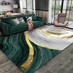 Vloerkleed – Modern waterverf patroon – Polyester, huisdiervriendelijk, wasbaar, niet-slip