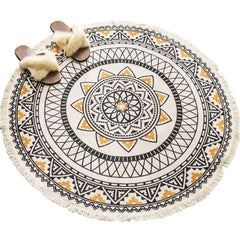 Slaapkamer tapijt – Wasbaar mandala ontwerp – Katoenen multicolor gebied tapijt