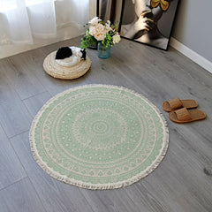 Slaapkamer tapijt – Wasbaar mandala ontwerp – Katoenen multicolor gebied tapijt