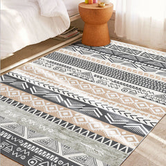 Multicolor patroon tapijt – Vlekbestendig, wasbaar, niet-slip – Polyester, Nordic-stijl