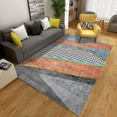 Multicolor patroon tapijt – Vlekbestendig, wasbaar, niet-slip – Polyester, Nordic-stijl