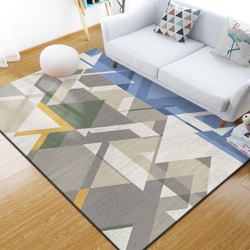 Industriële tapijten – Geometrisch ontwerp – Polyester, huisdiervriendelijk, niet-slip, kleurbestendig