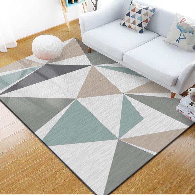 Industriële tapijten – Geometrisch ontwerp – Polyester, huisdiervriendelijk, niet-slip, kleurbestendig