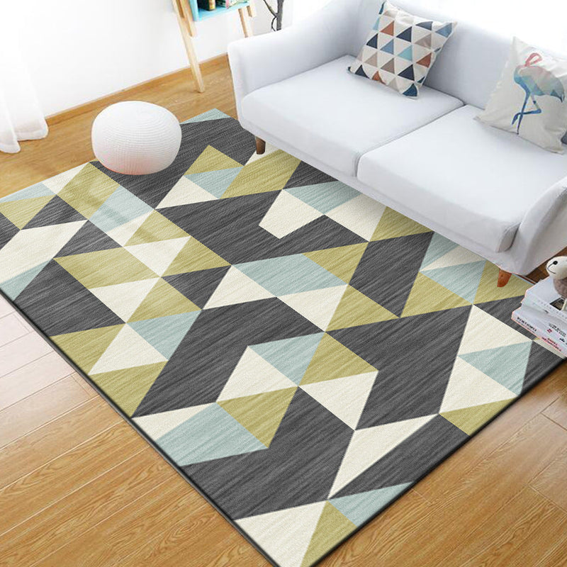 Industriële tapijten – Geometrisch ontwerp – Polyester, huisdiervriendelijk, niet-slip, kleurbestendig