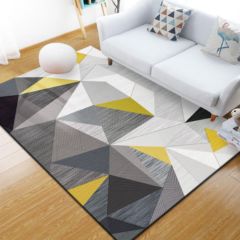 Industriële tapijten – Geometrisch ontwerp – Polyester, huisdiervriendelijk, niet-slip, kleurbestendig
