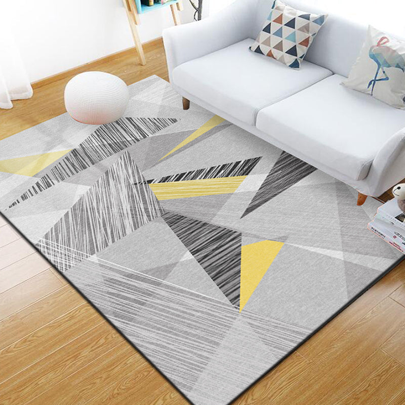 Industriële tapijten – Geometrisch ontwerp – Polyester, huisdiervriendelijk, niet-slip, kleurbestendig