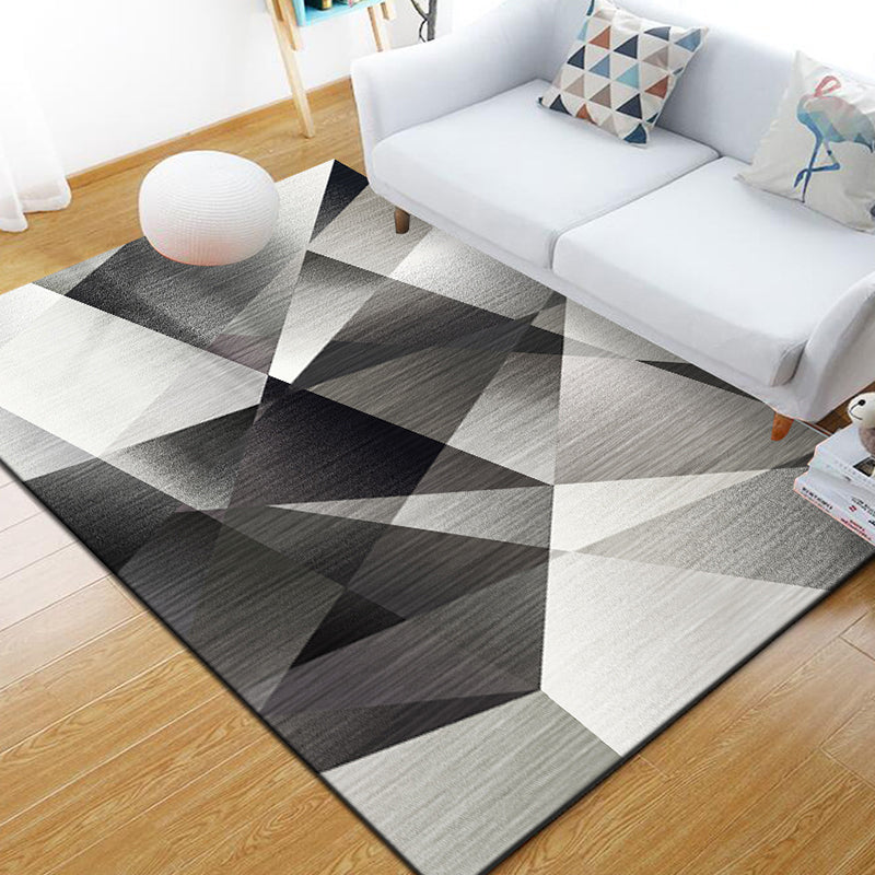 Industriële tapijten – Geometrisch ontwerp – Polyester, huisdiervriendelijk, niet-slip, kleurbestendig