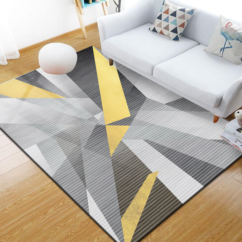 Industriële tapijten – Geometrisch ontwerp – Polyester, huisdiervriendelijk, niet-slip, kleurbestendig