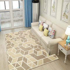 Geometrisch Tapijt – 3D Illusie, Anti-slip, Huisdiervriendelijk, Machine Wasbaar, Polyester