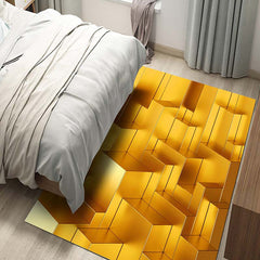 Geometrisch Tapijt – 3D Illusie, Anti-slip, Huisdiervriendelijk, Machine Wasbaar, Polyester