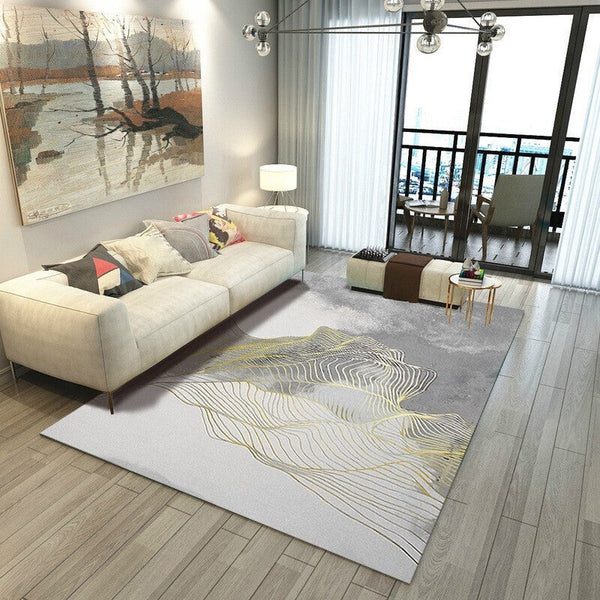Synthetisch binnen tapijt – Abstract geometrisch design – Niet-slip, wasbaar, huisdiervriendelijk