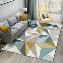 Synthetisch binnen tapijt – Abstract geometrisch design – Niet-slip, wasbaar, huisdiervriendelijk