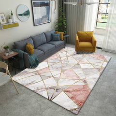 Synthetisch binnen tapijt – Abstract geometrisch design – Niet-slip, wasbaar, huisdiervriendelijk