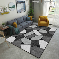 Synthetisch binnen tapijt – Abstract geometrisch design – Niet-slip, wasbaar, huisdiervriendelijk