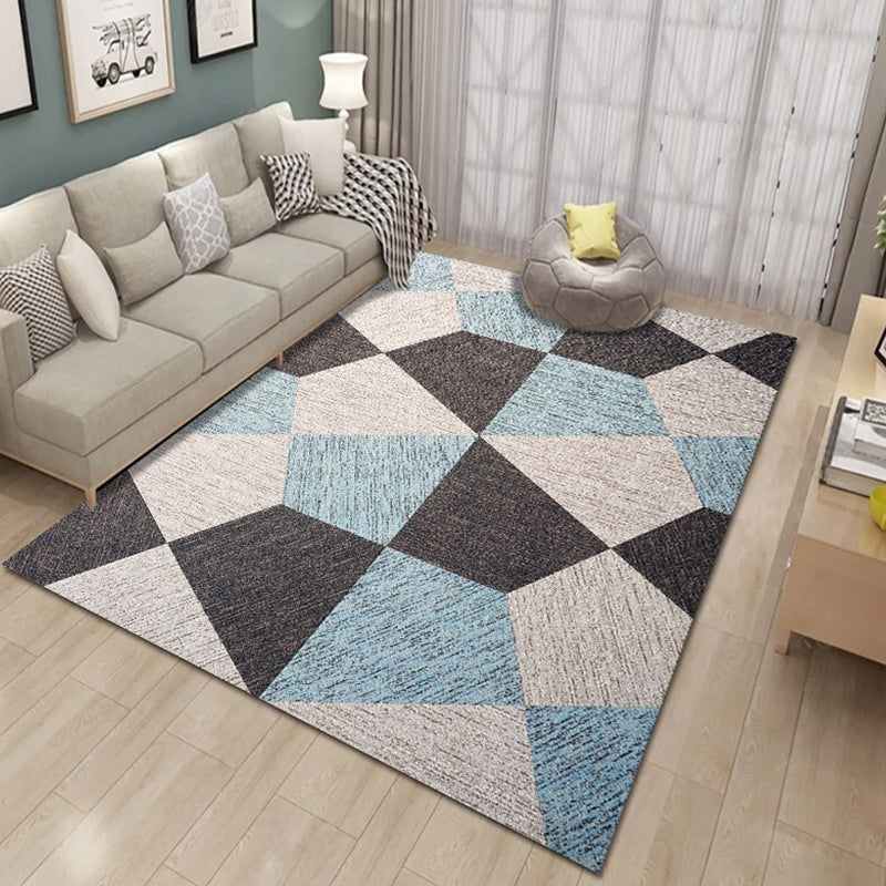 Synthetisch binnen tapijt – Abstract geometrisch design – Niet-slip, wasbaar, huisdiervriendelijk