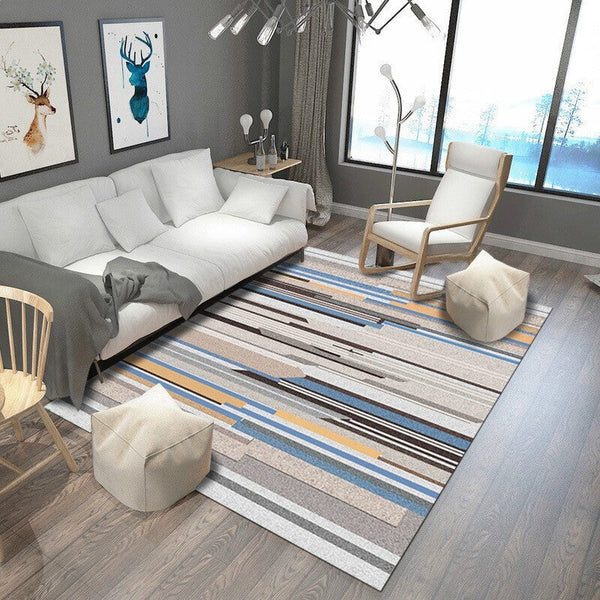 Synthetisch binnen tapijt – Abstract geometrisch design – Niet-slip, wasbaar, huisdiervriendelijk
