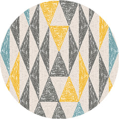 Trendy tapijt – Multi-gekleurde abstracte print – Vlekbestendig en anti-slip achterkant
