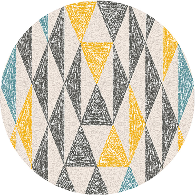 Trendy tapijt – Multi-gekleurde abstracte print – Vlekbestendig en anti-slip achterkant