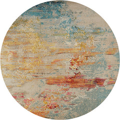 Trendy tapijt – Multi-gekleurde abstracte print – Vlekbestendig en anti-slip achterkant