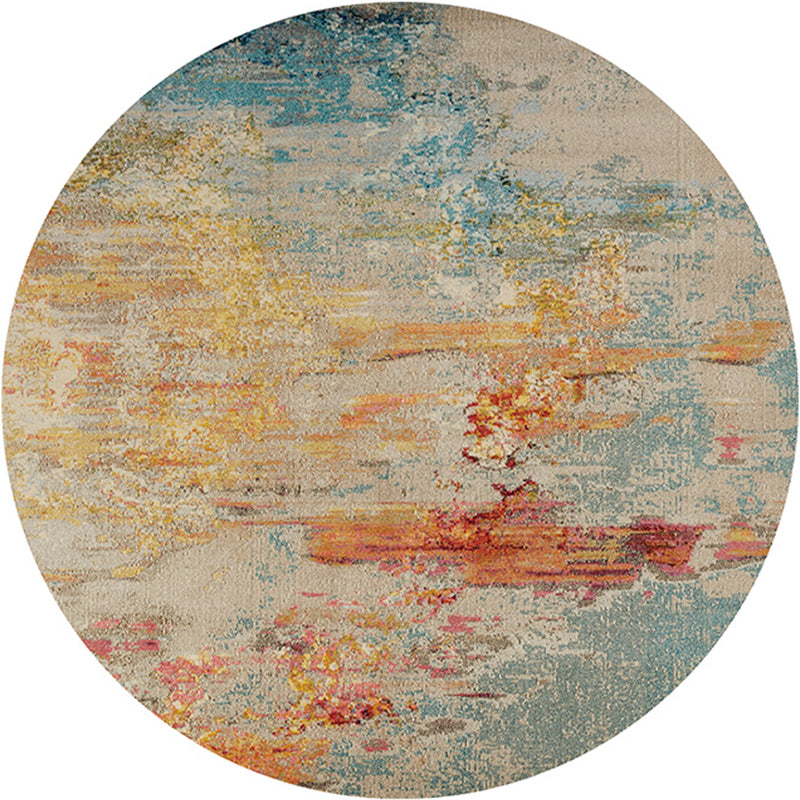 Trendy tapijt – Multi-gekleurde abstracte print – Vlekbestendig en anti-slip achterkant