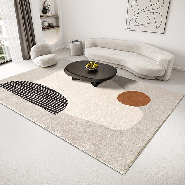 Slaapkamer tapijt – Modern abstract design – Polyester, wasbaar, niet-slip achterkant