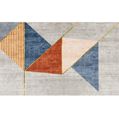 Moderne woonkamer tapijt – Antislip, wasbaar – Synthetisch materiaal, kleurblokken