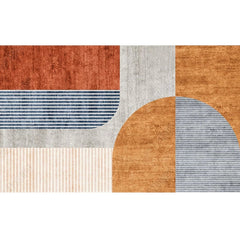 Moderne woonkamer tapijt – Antislip, wasbaar – Synthetisch materiaal, kleurblokken