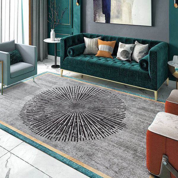 Geometrisch print tapijt – Anti-slip, machinewasbaar – Synthetisch materiaal, voor salon