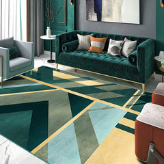 Geometrisch print tapijt – Anti-slip, machinewasbaar – Synthetisch materiaal, voor salon