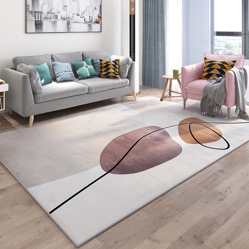 Meerkleurig Tapijt – Minimalistisch Design – Polyester, Petvriendelijk, Anti-Slip, Wasbaar