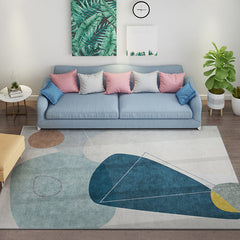 Meerkleurig Tapijt – Minimalistisch Design – Polyester, Petvriendelijk, Anti-Slip, Wasbaar