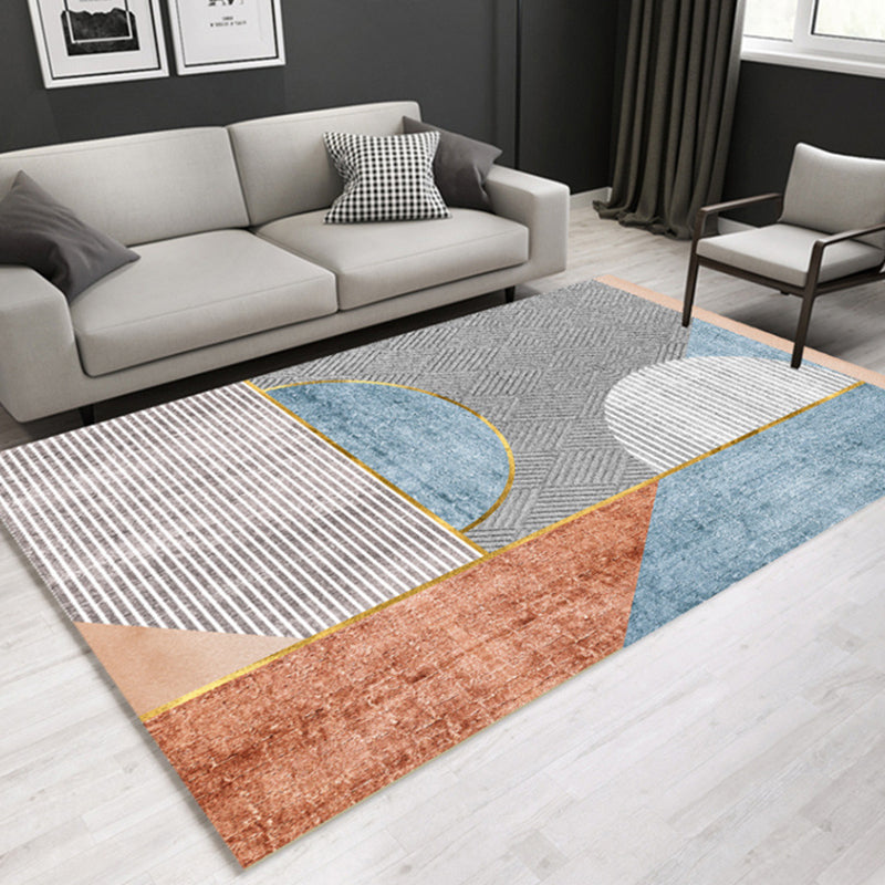 Geometrisch tapijt – Wasbaar, huisdiervriendelijk, antislip | Synthetisch, machinegeweven
