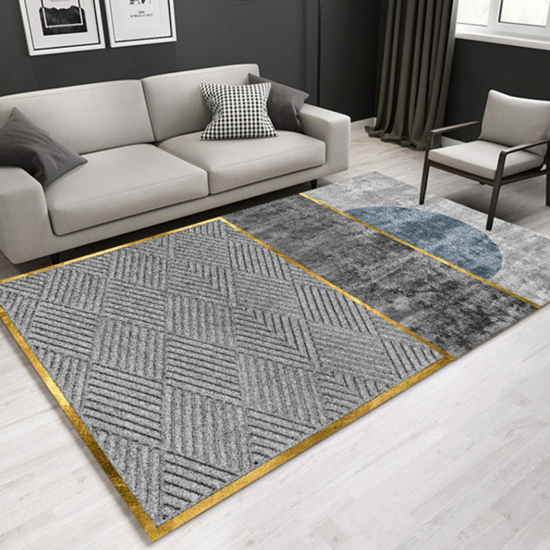 Geometrisch tapijt – Wasbaar, huisdiervriendelijk, antislip | Synthetisch, machinegeweven