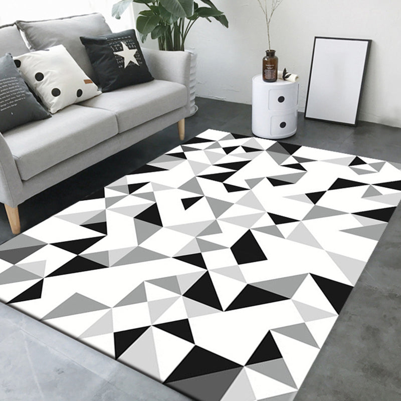 Vloerkleed – Geometrische print – Huisdiervriendelijk, niet-slip achterkant