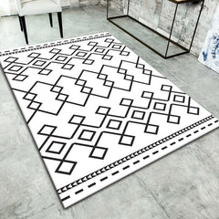 Vloerkleed – Geometrische print – Huisdiervriendelijk, niet-slip achterkant