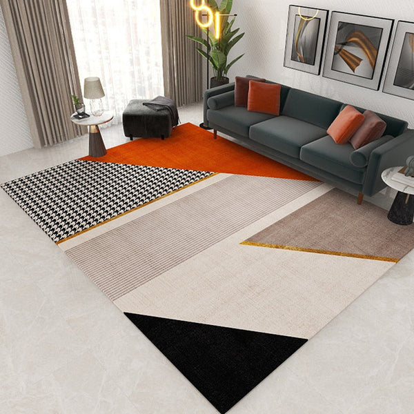Geometrische print vloerkleed – Huisdiervriendelijk en machinewasbaar – Polypropyleen voor binnengebruik